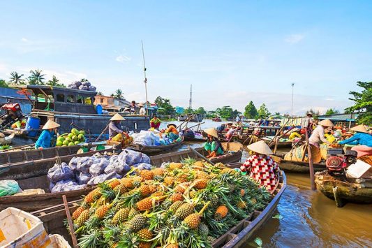 Chợ nổi cái bè tour du thuyền mekong